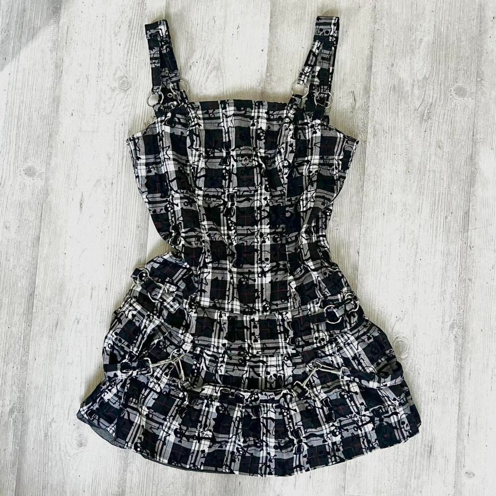 Lip Service Womens Black and Grey Dress